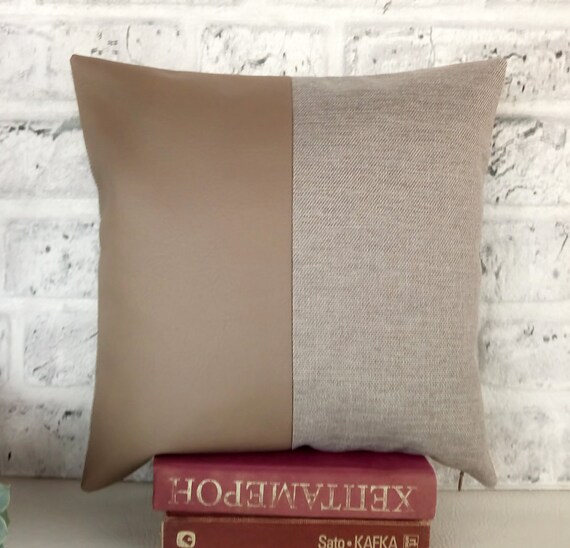 half leather pillow