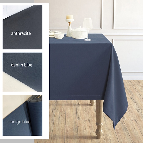 Denim colors optional cotton country style  tablecloth -home decor table cloth -customized  sizes