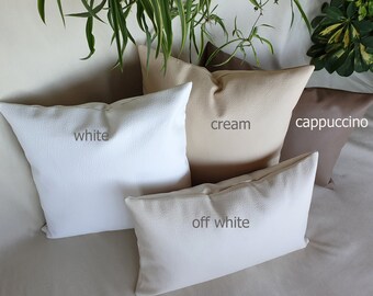 Faux leather soft pillow cover-4 color/modern scandinavian  home decor/housewarming gift -1pcs