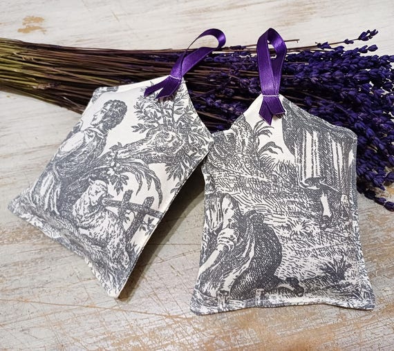 French Country Toile Lavender Sachets – 2pc Gift Set