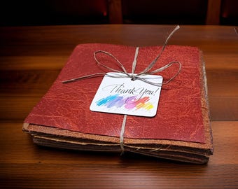 フェイクレザー生地ピース：カラフルなDIYシート25枚（6.5 x 7インチ）