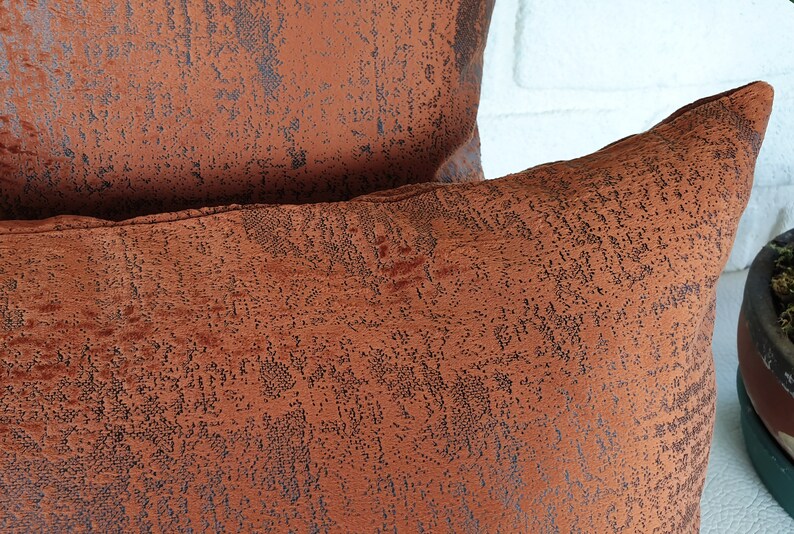 Rustic Look Terracotta Velvet Soft Fabric Pillow Cover Etsy