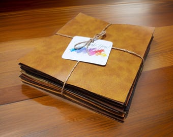 フェイクレザーシートパック：25色、DIYクラフトピース（6.5x7.5インチ）