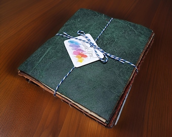 25 Leather Look Fabric Pieces in Various Colors for DIY Crafts