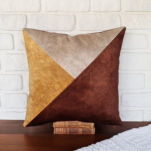 Baby face terracotta triangle diagonal design sophisticated cushion covers/Mid century modern/Minimalist home decor -1pcs