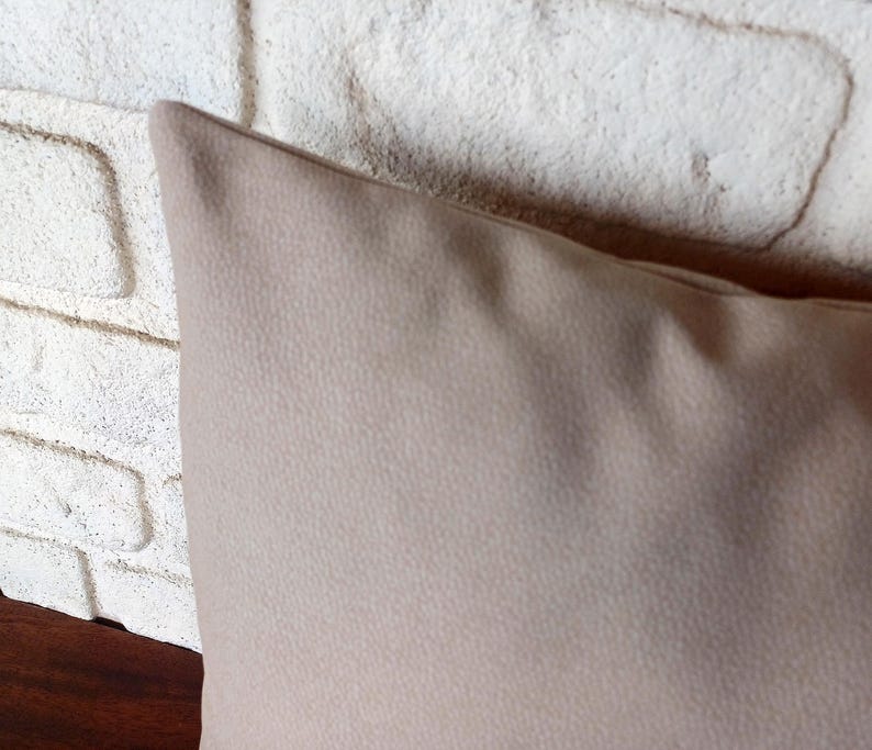 Montana brunbeige sammetstyg diagonalt mönster örngott i slitet läderlook/inflyttningspresent - 1 st bild 7