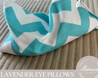 Lavender Eye Pillow in Turquoise Chevron