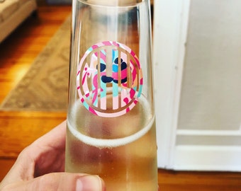 Custom Monogram Vinyl Decal for Yeti, tumblers, wine & champagn glasses, etc.