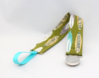 Posh Pacifier Clip: 1 clip in Surf's Up