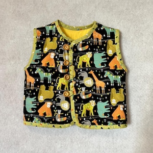 Baby / Toddler Quilted Safari Vest / Gilet -  6 to 12 months