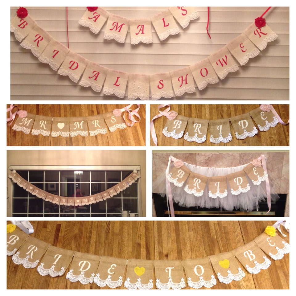 Baby Name Banner baby Photo Prop Burlap Lace Banners Custom | Etsy