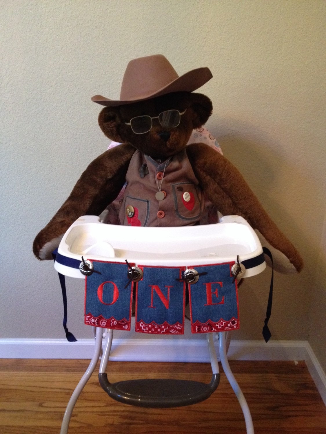 Western Themed One Banner Blue Jean Bandana Western Banner