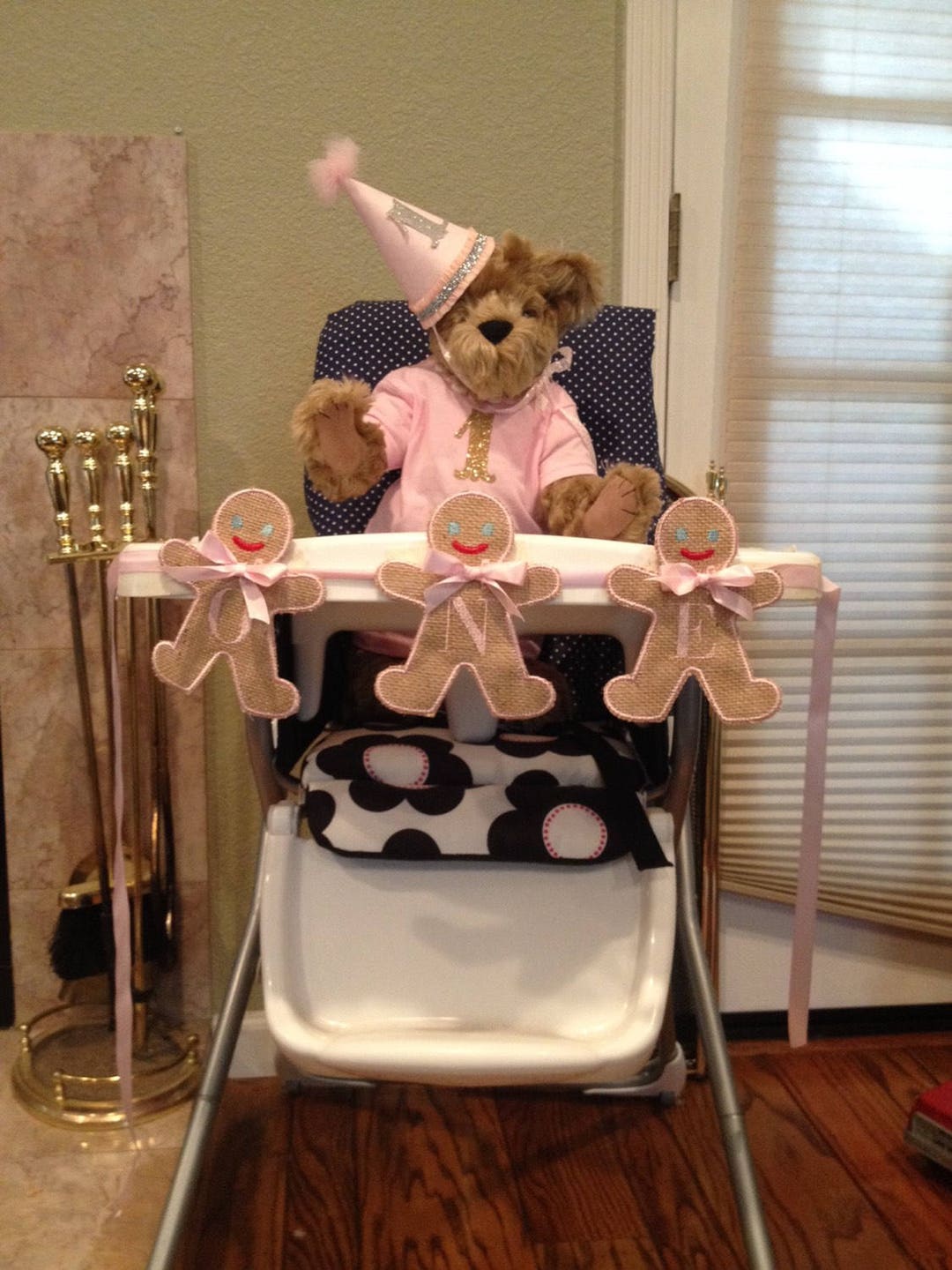 Gingerbread Girl Banner, Baby's First Birthday High Chair Banner ...