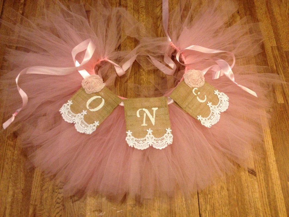 Baby S First Birthday High Chair Pink Tutu Garland And Banner Baby S First Birthday High Chair Pink Tutu Garland And Banner Shabby Chic Burlap Lace Ribbon Photo Prop One