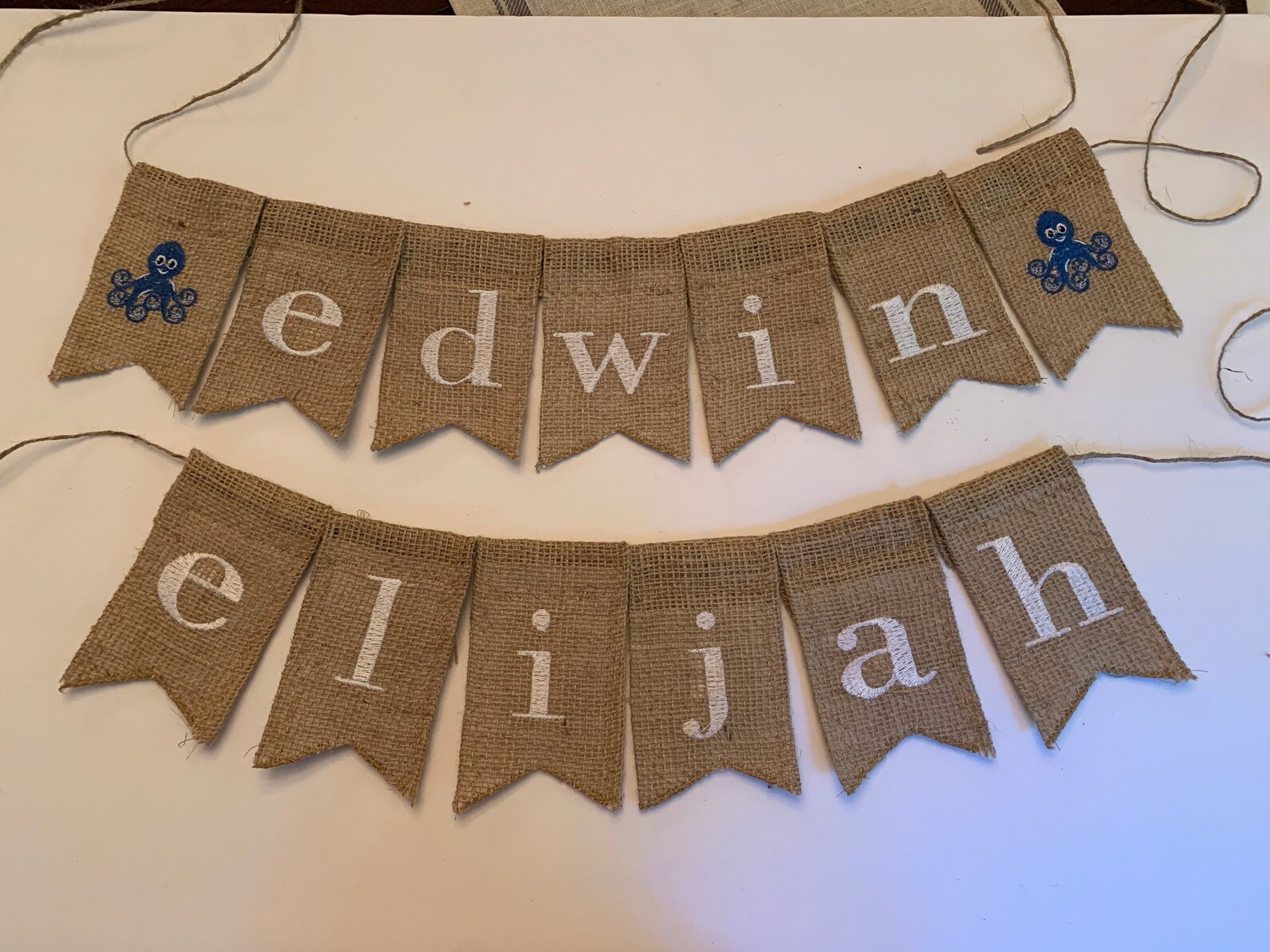 Baby Name Banner Baby Photo Prop Burlap Lace Banners Custom - Etsy