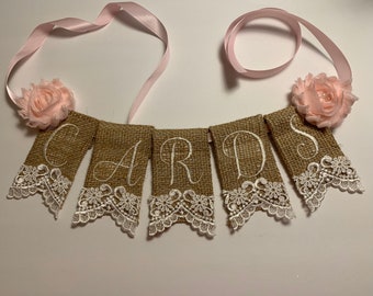 Cards Banner; Suitcase Banner, wedding Decor