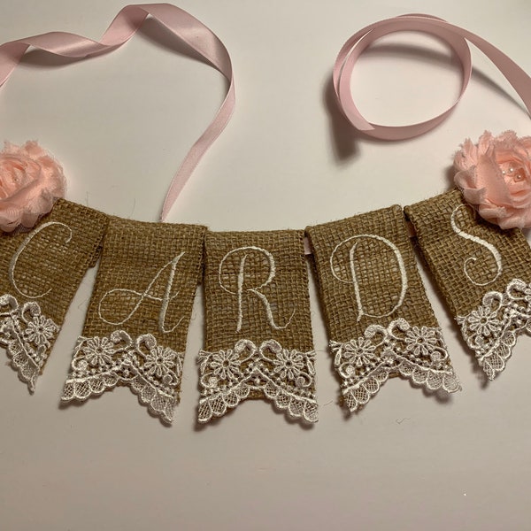 Cards Banner; Suitcase Banner, wedding Decor