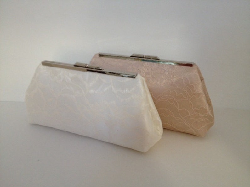 ivory lace clutch