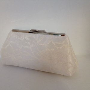 Bridal Clutch Ivory Lace Overlay Clutch Purse, Special Occasion, Bridal, Wedding, Clutch Purse, Lace, Bridesmaid