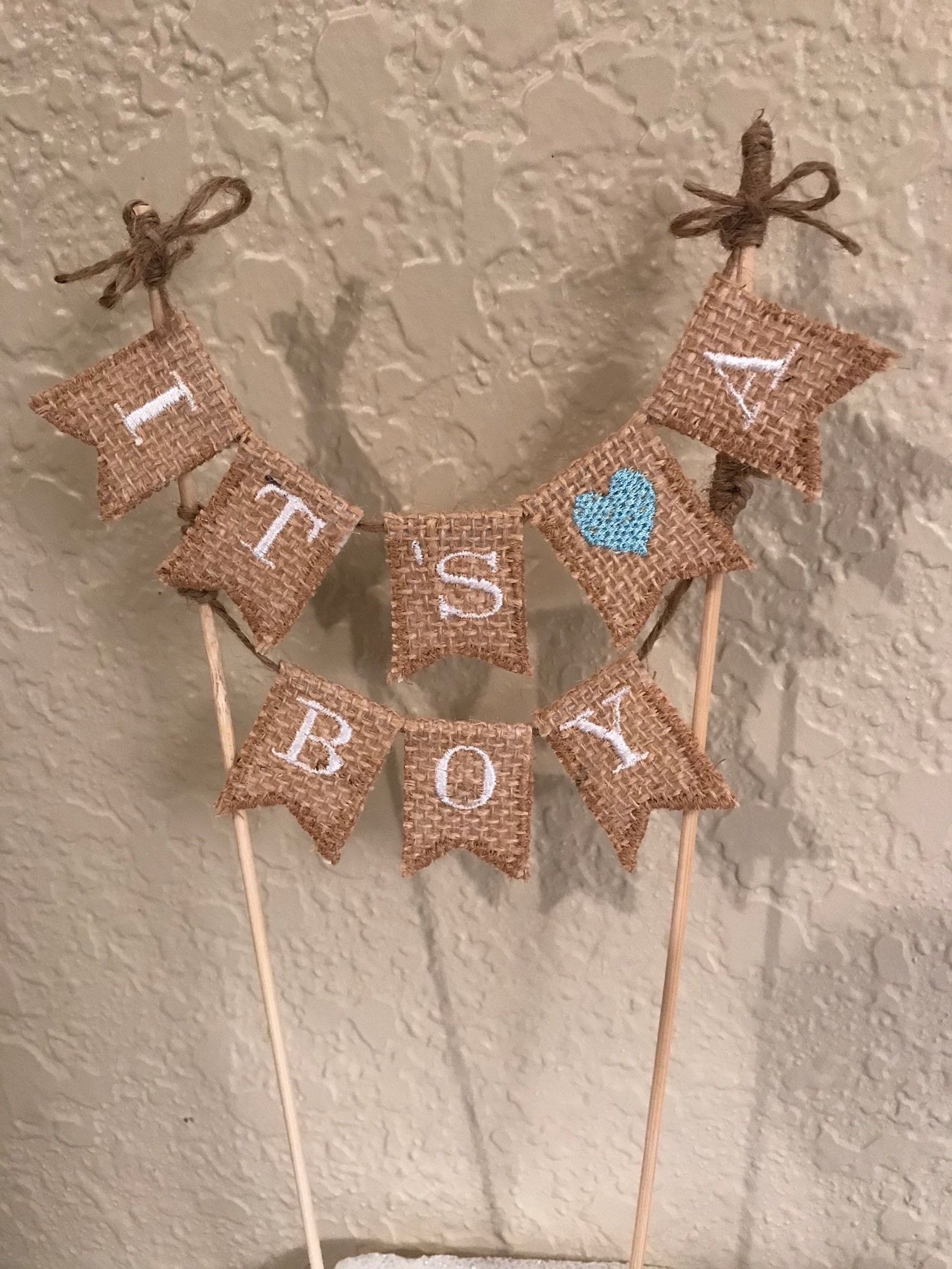 It's a Girl Cake Topper Banner Shabby Chic Cake Topper | Etsy