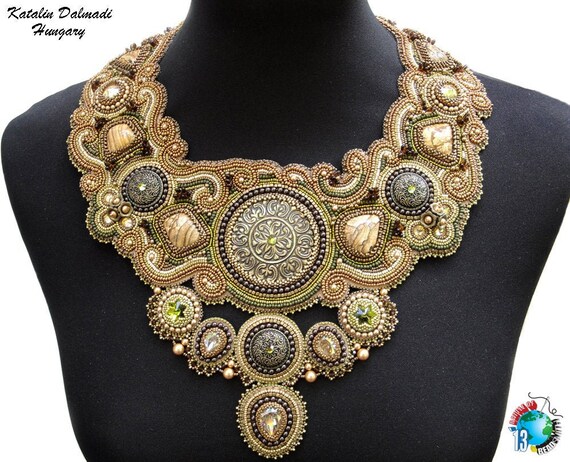 Bead embroidery best sale necklace