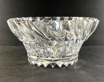 Mikasa "Rainier" Bowl, About 9" At Mouth, Heavy Cut Crystal, Circa 2000