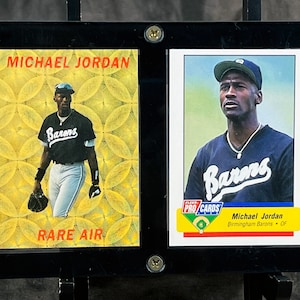 SALE! 1994 Michael Jordan Rare Air Rookie Baseball Promo Card & 1994 Michael Jordan Birmingham Barons Rookie Baseball Card, Mint