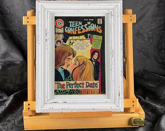 Framed "Teen Confessions" Charlton Vintage Comic, Volume 6, Issue 85: "The Perfect Date," September 1974