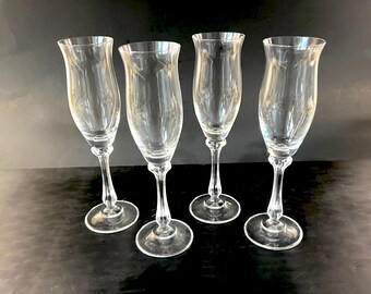 Mikasa Ardmore Champagne Flutes (Set of 4) - Elegant Crystal Tulip Design
