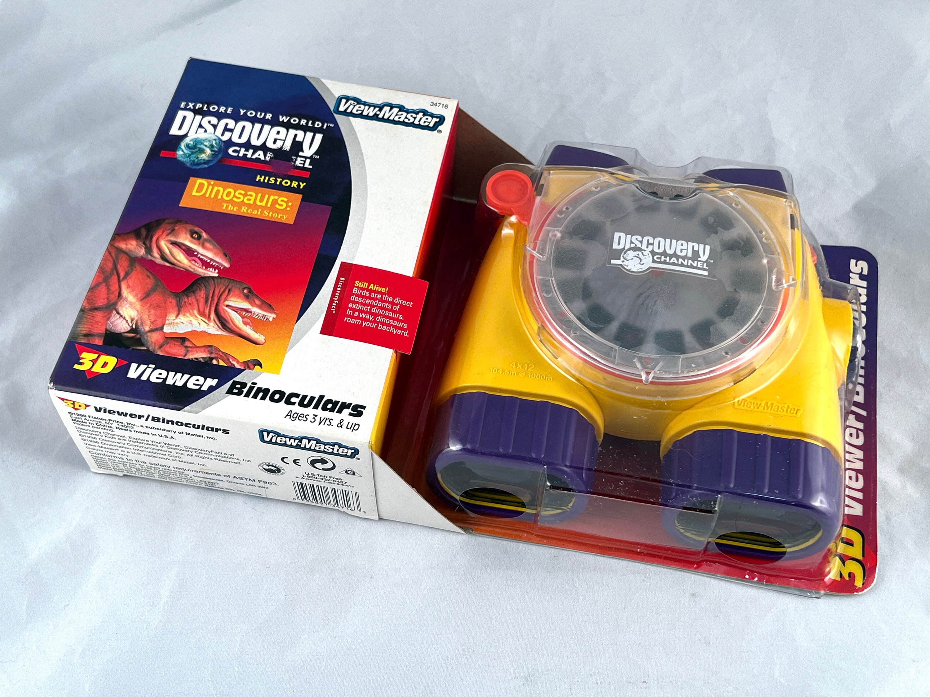 SALE Discovery Channel 3-D View-master Viewer / Binoculars Set, With 3D  Reels of Dinosaurs, Reel Storage Case, NIB, 1998, STEM, Ages 3 