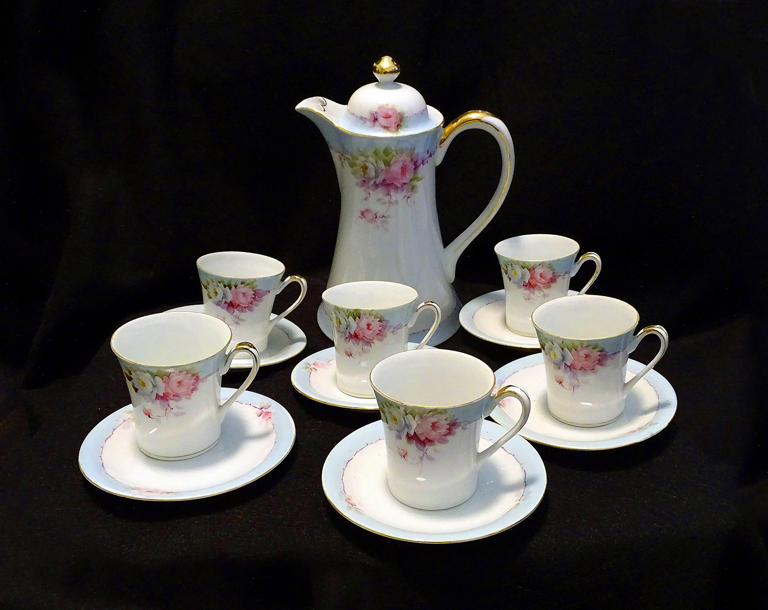Antique Noritake Morimura Porcelain Hot Chocolate Set Etsy