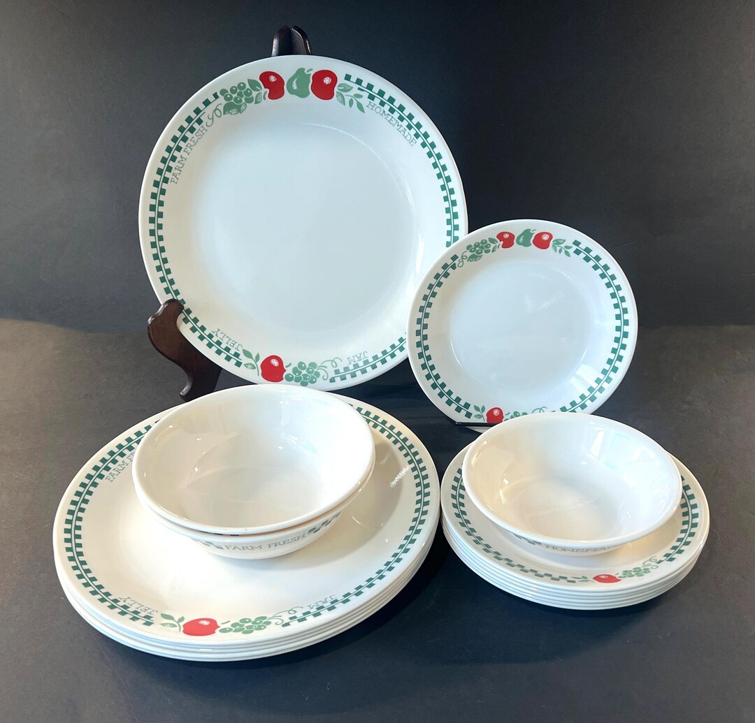 Corelle “farm Fresh” Dinnerware Set, Vintage Country Apples Pears ...