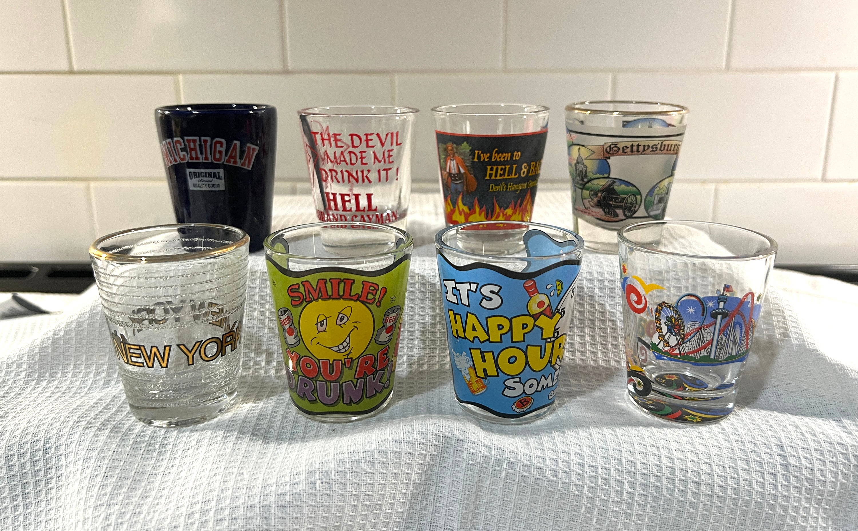 8 Cute Rare Vintage Souvenir Shot Glasses NYC Pennsylvania Etsy