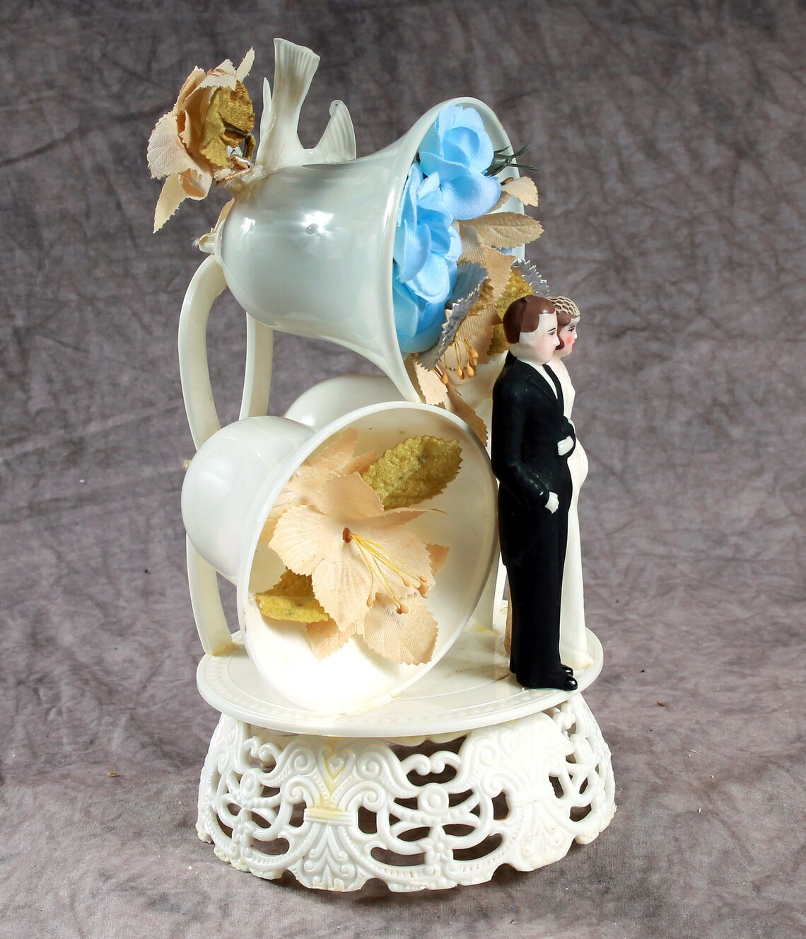 Vintage 1930s Wedding Cake Topper Bride and Groom Art Deco image 3