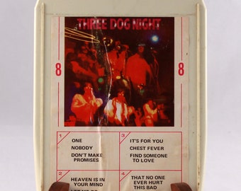 Three Dog Night by Three Dog Night, 8 Track Tape, The Group's First Recording, ABC/Dunhill Records, Serviced and Tested, 1969