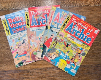4 Vintage Archie Comics "Giant Series" 1969-1971, 63 Pages Each