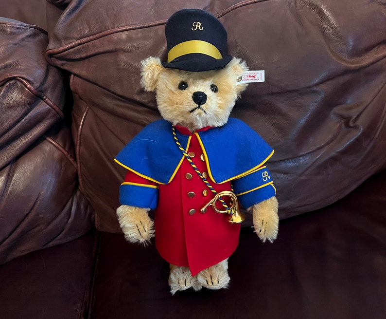 BIG SALE Steiff Teddy Bear heinrich the Postman Limited Edition, 15