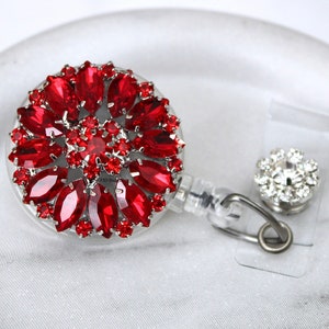 Retractable Id Badge Reel Crystal Badge Holder