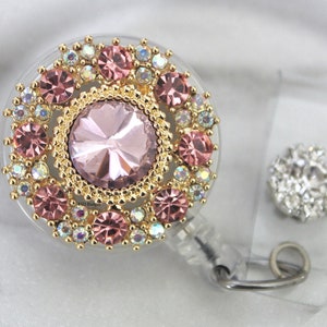Id Badge Reel Crystal Badge Holder