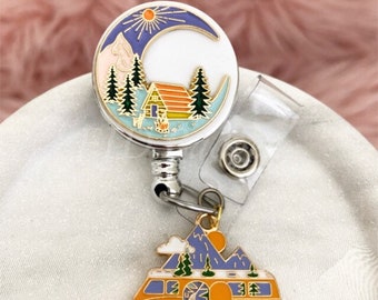 Travel Nature Camping Retractable Id Badge Reel Holder