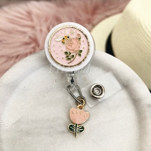 Dainty Bee Retractable Id Badge Reel Holder