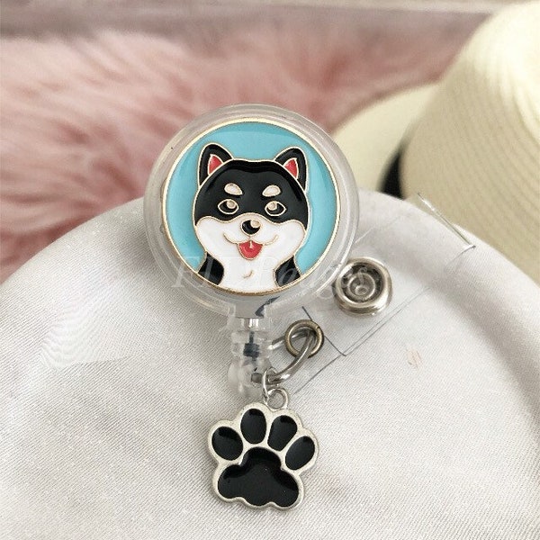 Puppy Paw Retractable Id Badge Reel Holder