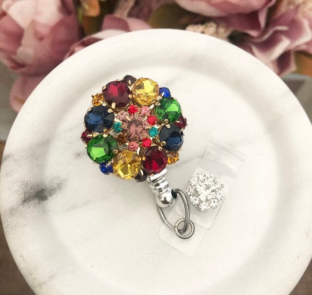Id Badge Reel Crystal Badge Holder