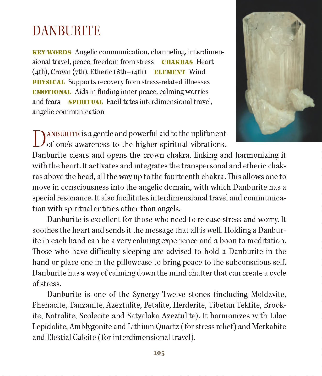 モルダバイト・ダンビュライト・フェナサイトペンダント：スターリング