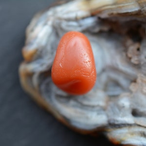 A Piece of Nanhong Agate /Southern Red Agate Carving Material/Beading Material - Original River Pebble Stone in Natural Form- # NH-079