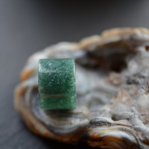 A Hand Carved Blue Snow Guatemalan Jadeite Bead-  BJ-013