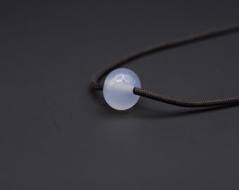 A Hand Carved Türkiye/Turkish Blue Chalcedony/Agate Bead- DYSB-081