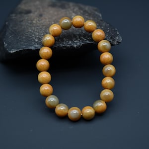 A Hand Carved Chinese Hemo Nephrite Bracelet- #YXB-02