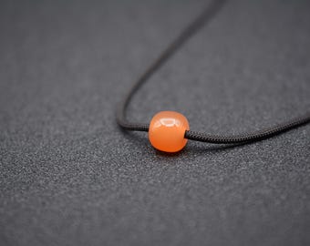 A Hand Carved Chalcedony/Agate Bead/Pendant- DHB-034