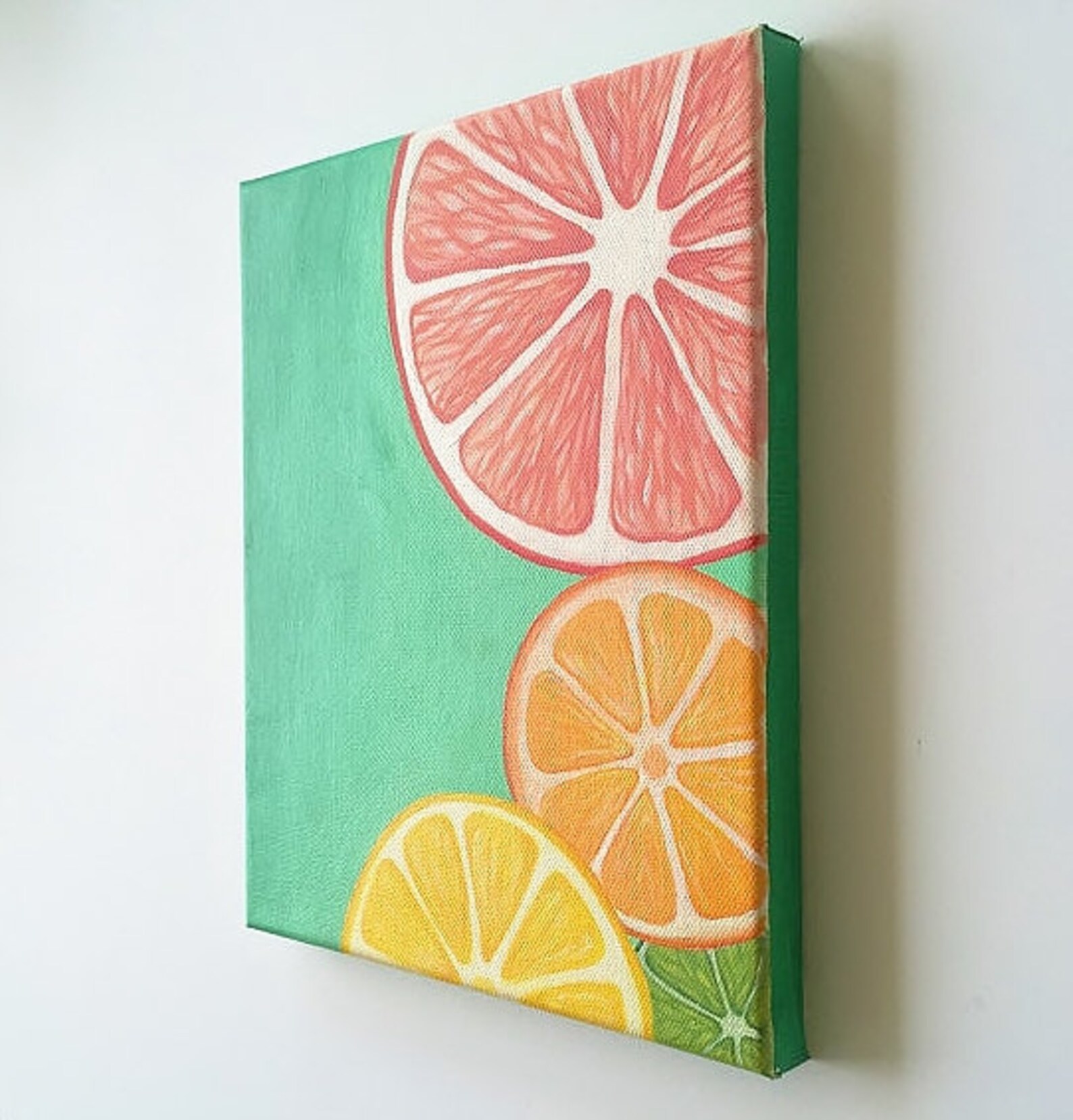 Colorful Wall Art Bright Wall Art Fruit Painting Citrus Etsy